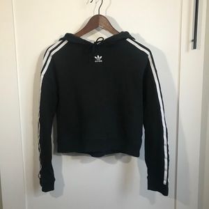 Adidas Black Cropped Sweatshirt